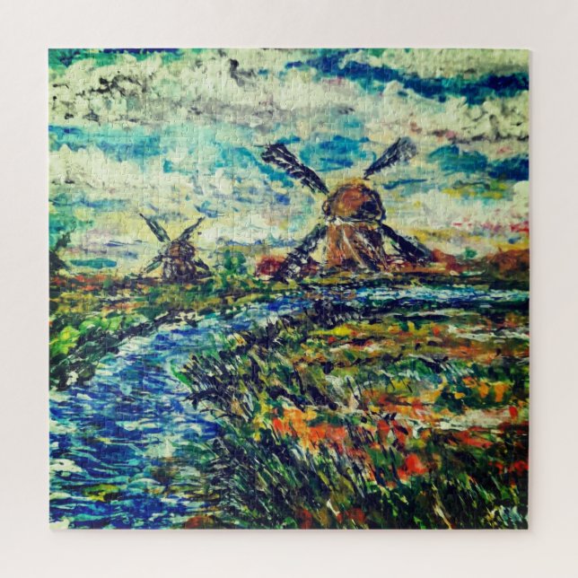 Puzzle Aquarelle - Paysage - Pays-Bas - Belle (Vertical)
