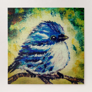 Puzzle Aquarelle - Petit Oiseau bleu