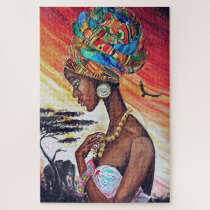 Puzzle Aquarelle - Princesse Africaine