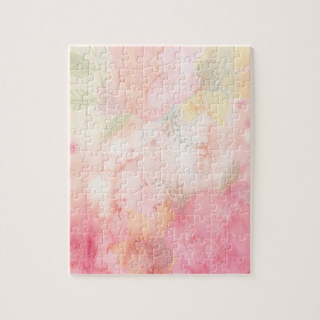 Puzzle Aquarelle rose Arrière - plan floral (Vertical)