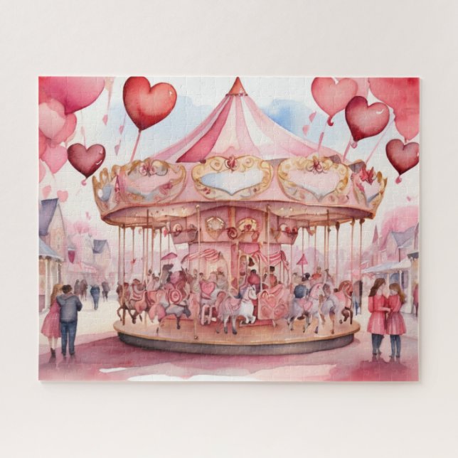 Puzzle Aquarelle Saint Valentin (Horizontal)
