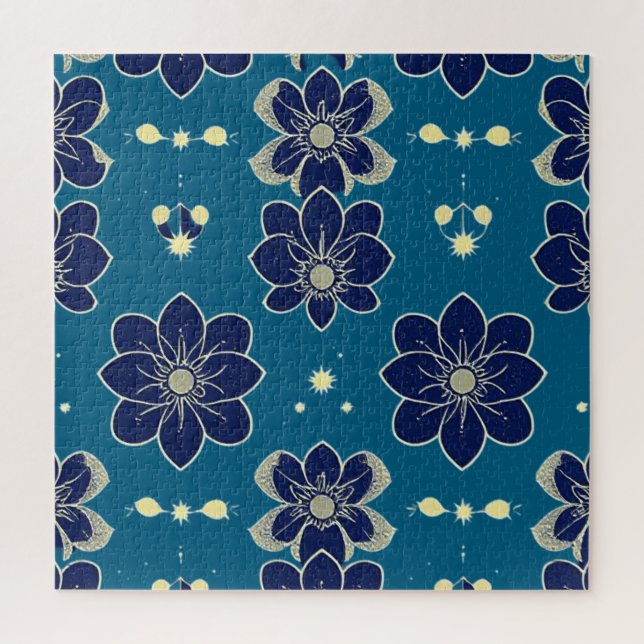 Puzzle Aquarelle Symphonie florale - Botanique sans joint (Vertical)