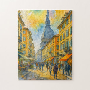 Puzzle Aquarelle Turin Italie – Mole Antonelliana Ville