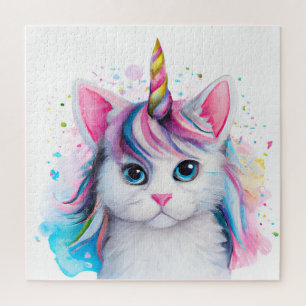 Puzzle Aquarelle Unicorn Kitten