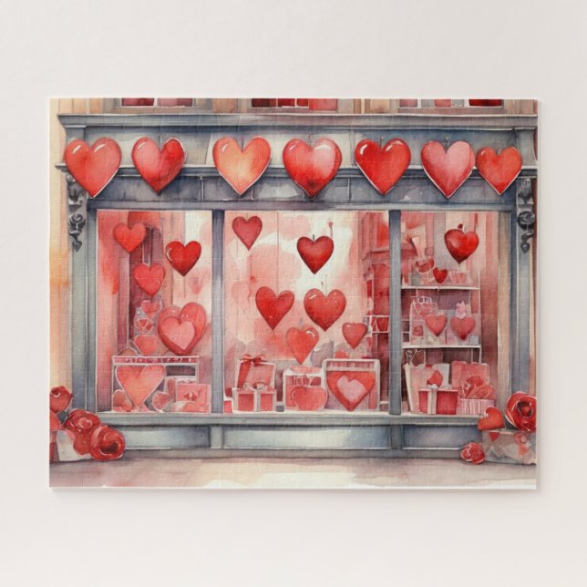 Puzzle Aquarelle Valentine's Day Shop (Horizontal)