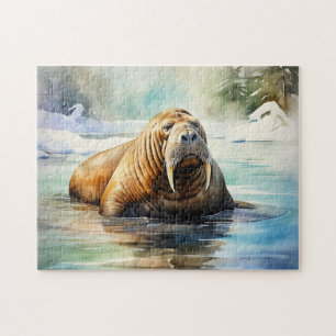 Puzzle Aquarelle Walrus Arctic