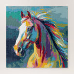 Puzzle Aquarelles Illustration de la tête de cheval<br><div class="desc">Belle illustration de tête de cheval en aquarelle.</div>