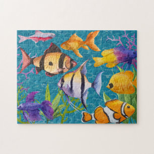 Puzzle Aquarium tropical coloré Poisson