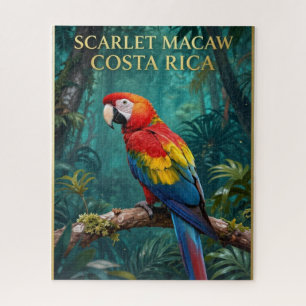 Puzzle 🌴 Ara écarlate Faune du Costa Rica