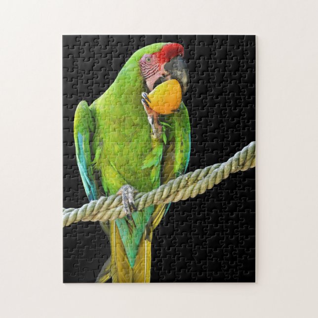 Puzzle Ara Militaris Perroquet Vert (Vertical)