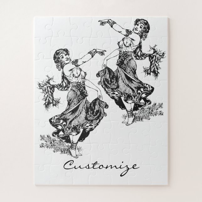 Puzzle Arabian Belly Dancer Art Vintage Thunder_Cove (Vertical)
