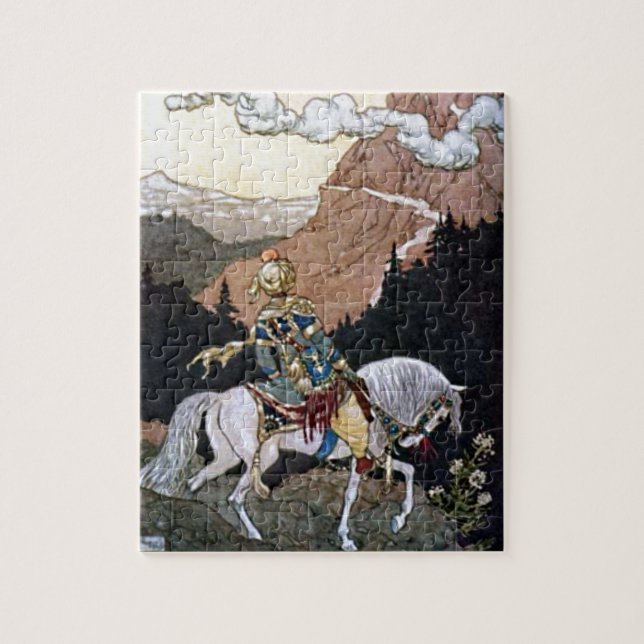 Puzzle Arabian Nights Chevalier Prince sur Cheval Blanc (Vertical)