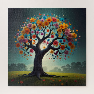 Puzzle Arbre à fleurs lunaires