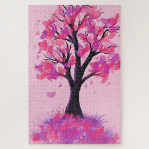 Puzzle Arbre d'amour romantique - Collection d'art dessin
