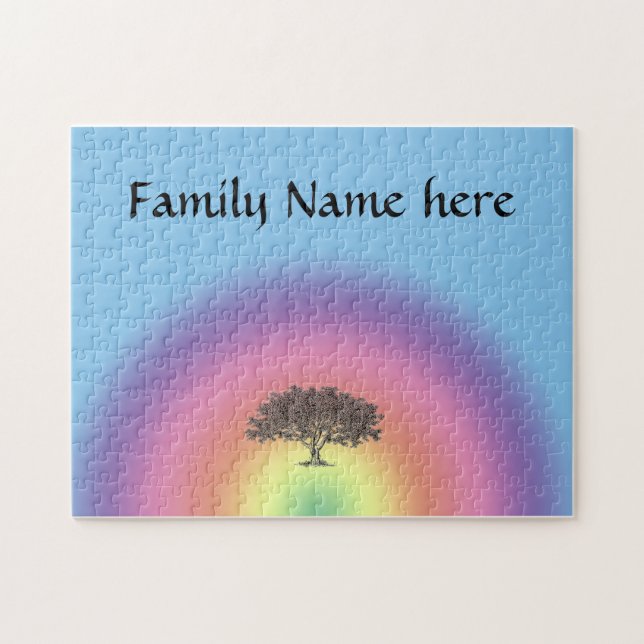 Puzzle - Arbre de famille - Arc-en-ciel (Horizontal)