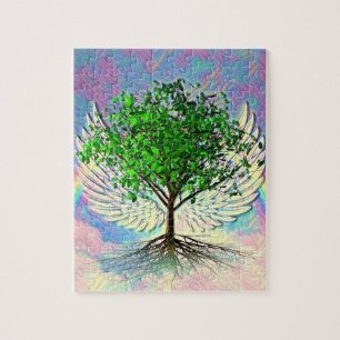 Puzzle Arbre de la vie avec des ailes d'ange