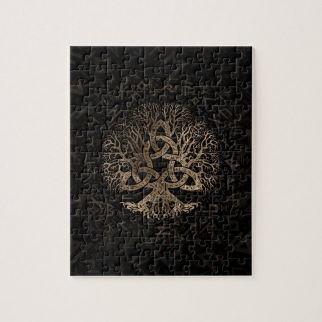 Puzzle Arbre de la vie avec Triquetra sur le motif de (Vertical)