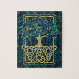 Puzzle Arbre de la vie - Yggdrasil avec des symboles de