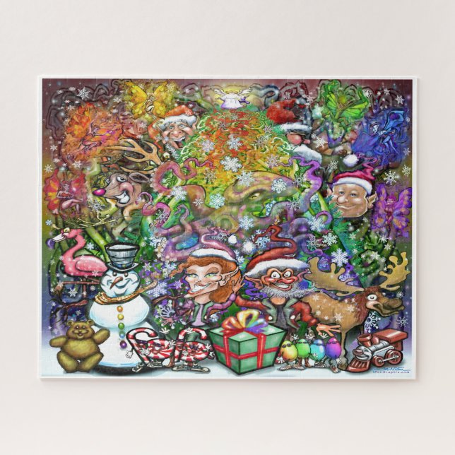Puzzle Arbre de Noël avec des minces (Horizontal)