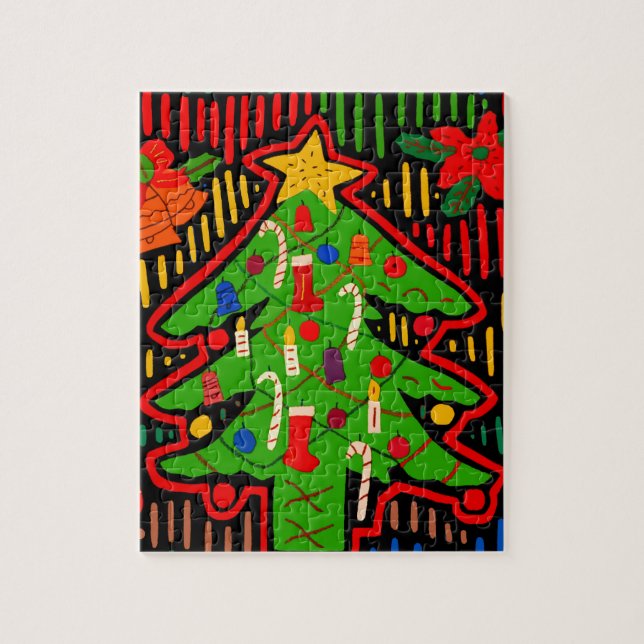 Puzzle Arbre de Noël de l'île de San Blas Mola (Vertical)