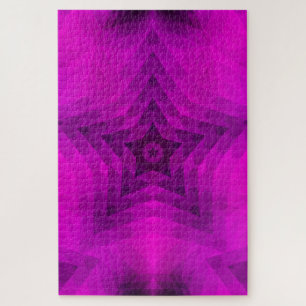 Puzzle Arbre de Noël Silhouette & Étoile violette Dégr