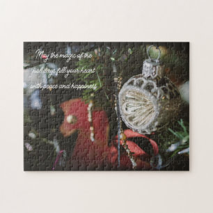 Puzzle Arbre de Noël sombre et rétro