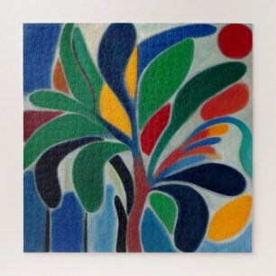 Puzzle Arbre de palme abstrait coloré