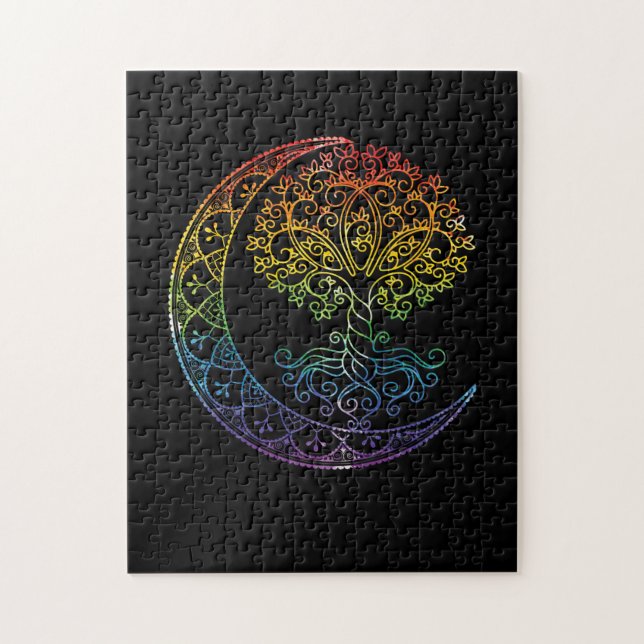 Puzzle Arbre de vie Cresent Moon Phases Mandala Yoga Cade (Vertical)