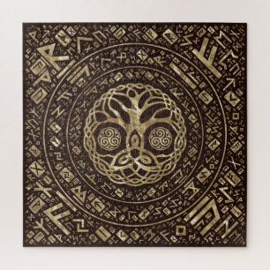 Puzzle Arbre de vie - Yggdrasil avec noeud de trinité