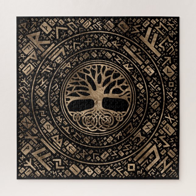 Puzzle Arbre de vie - Yggdrasil Runic Motif (Vertical)