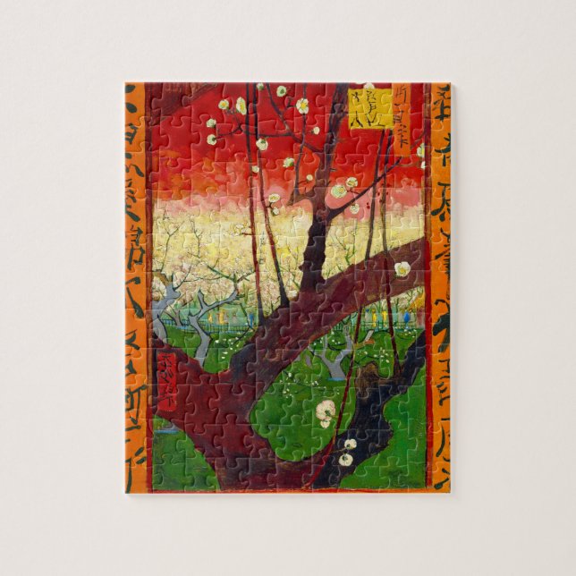 Puzzle Arbre en fleurs de Van Gogh d'après Hiroshige (Vertical)