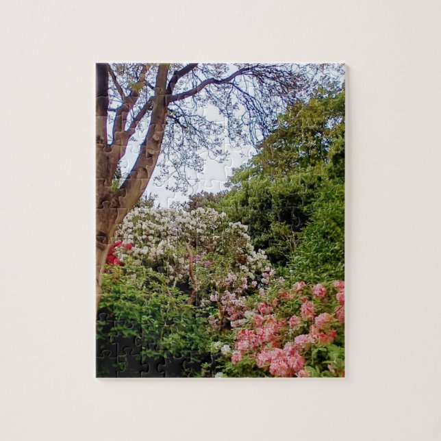 Puzzle Arbre entouré de fleurs (Vertical)