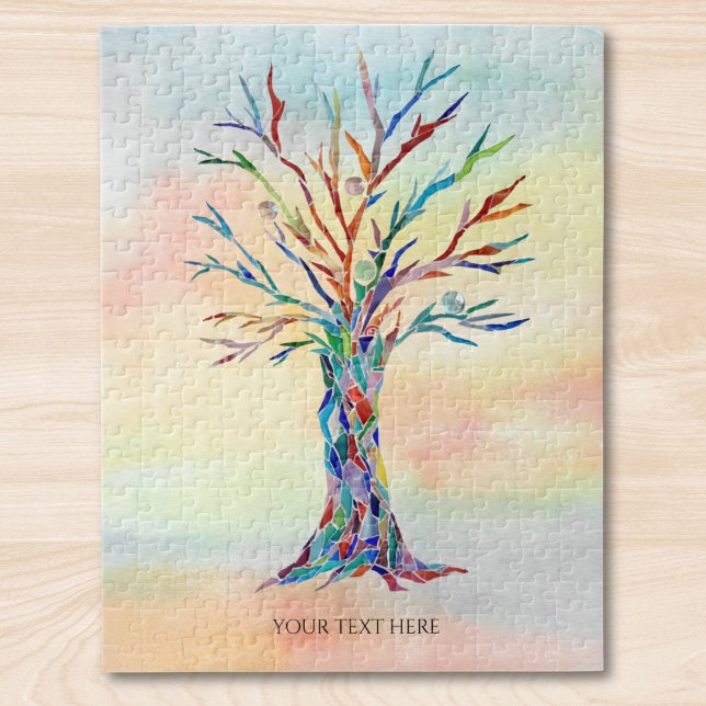 Puzzle Arbre Mosaïque Texte Personnalisé (Créateur téléchargé)