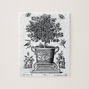 Puzzle Arbre ornemental dans une urne sur une petite