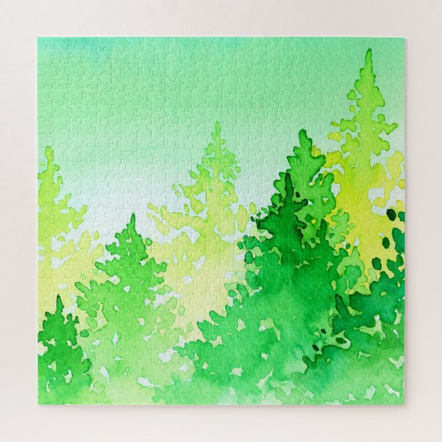 Puzzle Arbres aquarelles (Vertical)