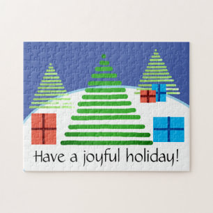 Puzzle - Arbres de vacances et présents