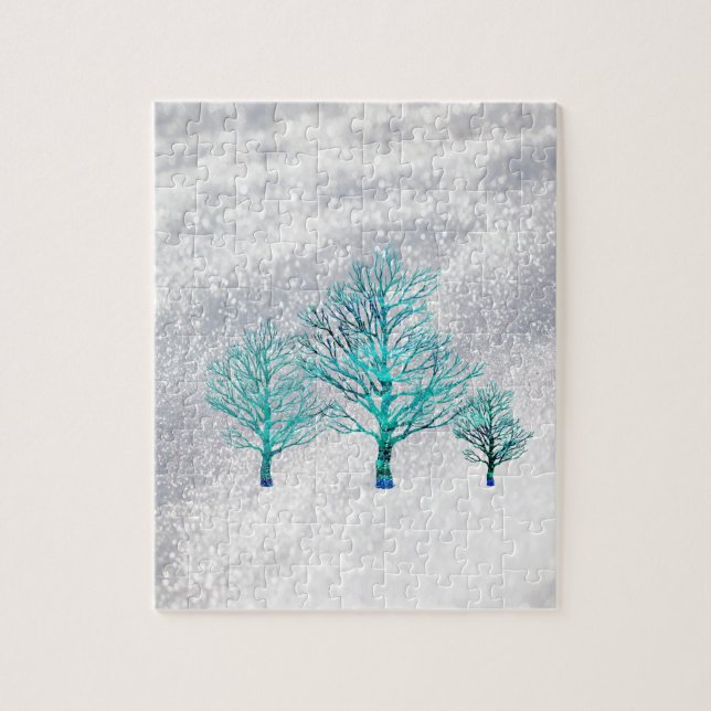 Puzzle Arbres et cristaux de neige (Vertical)
