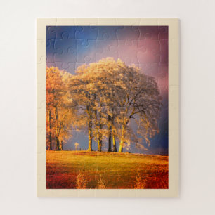 Puzzle Arbres le matin gelé