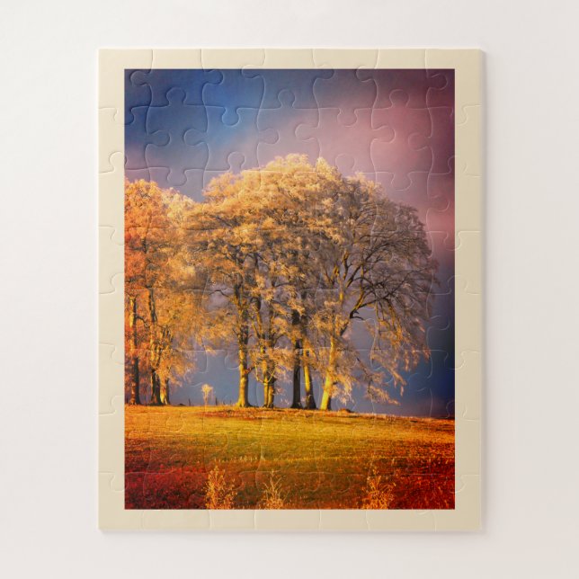 Puzzle Arbres le matin gelé (Vertical)