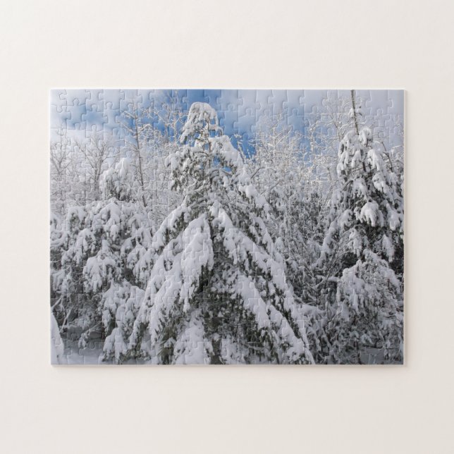 Puzzle Arbres neigeux (Horizontal)