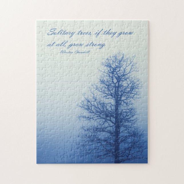 Puzzle Arbres solitaires à croissance forte - 11x14 - 252 (Vertical)