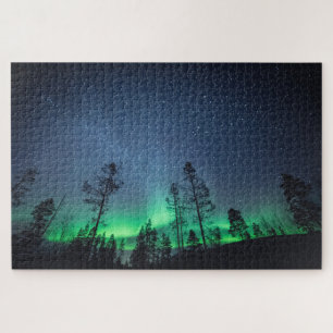 Puzzle Arbres sous les lumières du Nord