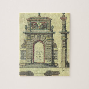 Puzzle Arc de porte de jardin vintage, architecture de la