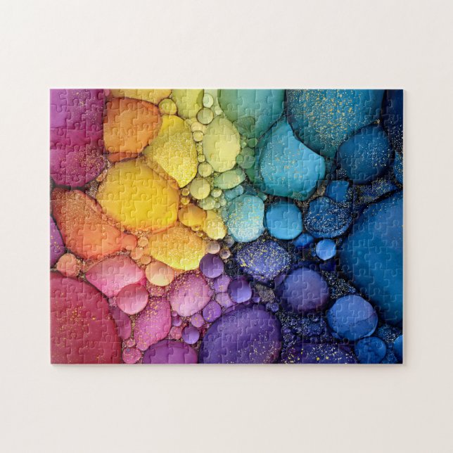 Puzzle Arc en ciel bulle texture fluide Art (Horizontal)