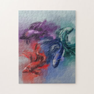Puzzle Arc-en-ciel coloré Betta Poisson vert rouge bleu v
