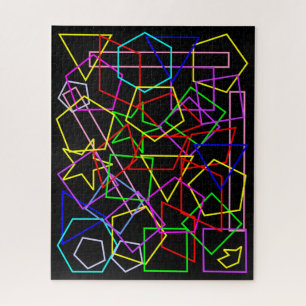 Puzzle Arc-en-ciel cool et coloré de formes