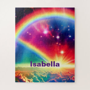 Puzzle Arc-en-ciel cosmique sur la scène mystique des nua