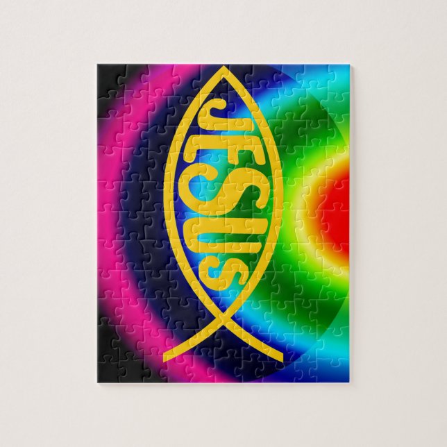 PUZZLE ARC-EN-CIEL DES POISSONS ICHTHYS LE CHRIST DE (Vertical)