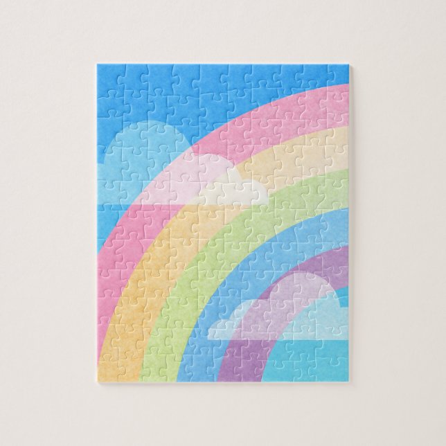 Puzzle Arc-en-ciel en pastel (Vertical)