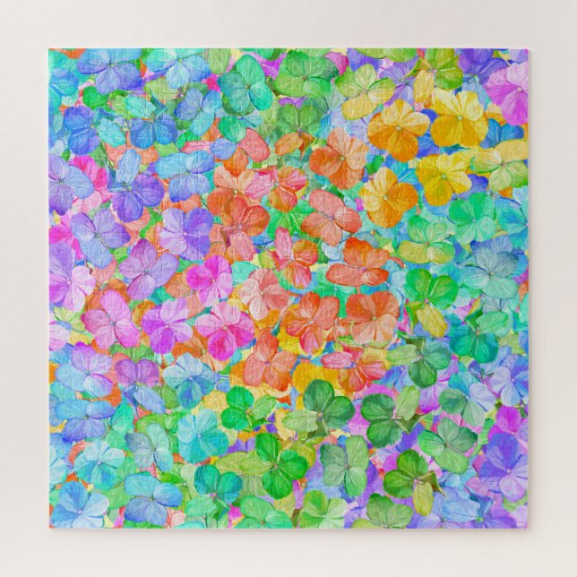 Puzzle arc-en-ciel Hydrangea Fleurs Jigsaw Puzzle (Vertical)
